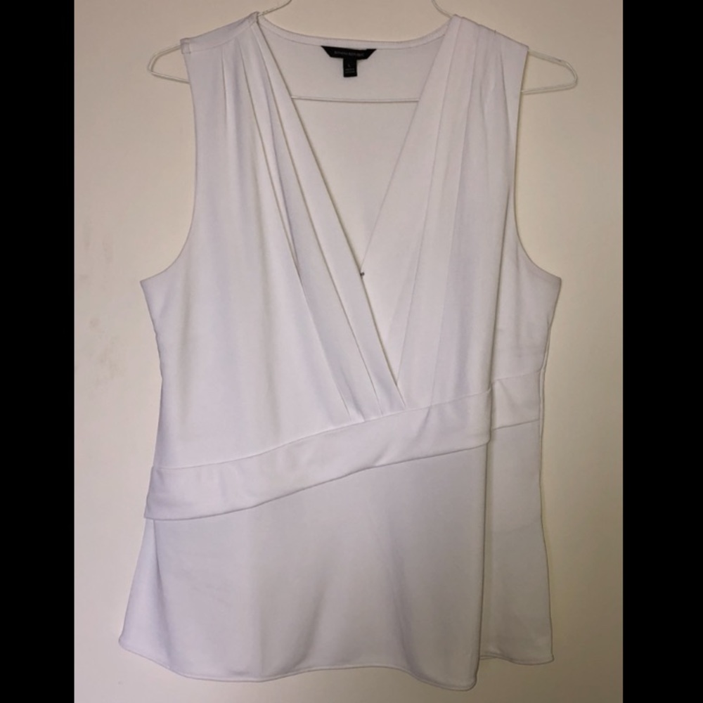 Pleated asymmetrical work blouse BANANA REPUBLIC